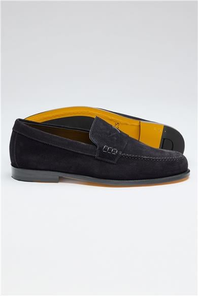 Lacivert Süed Penny Loafer