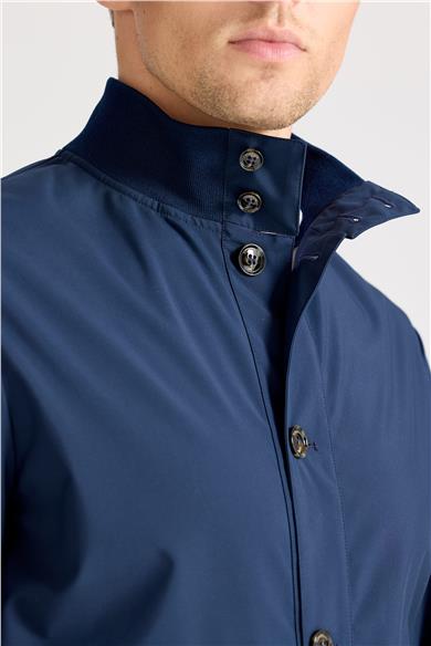 Lacivert Teknik Bomber Yağmurluk