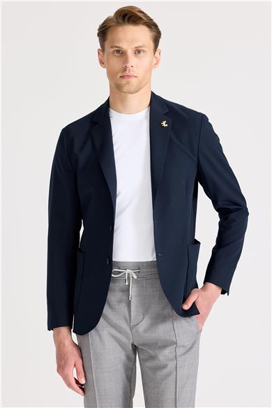 Lacivert Teknik Ceket