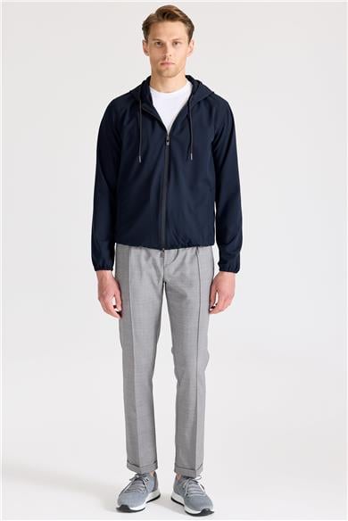 Lacivert Teknik Hoody