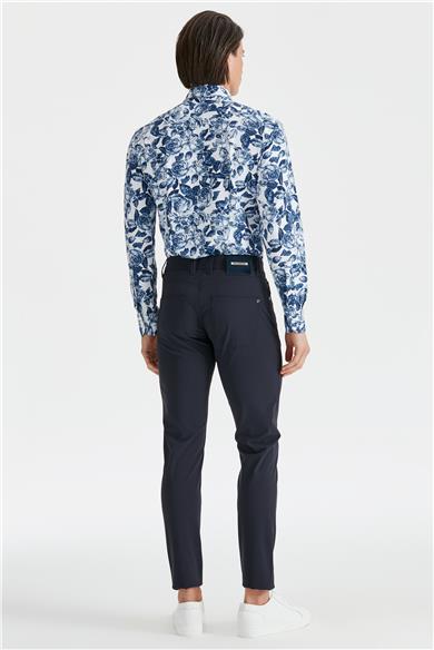 Lacivert Teknik Kumaş Pantolon