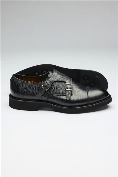 Lacivert Tokalı Deri Ayakkabı