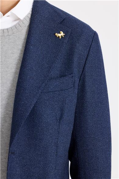 Lacivert Yün İpek Ceket