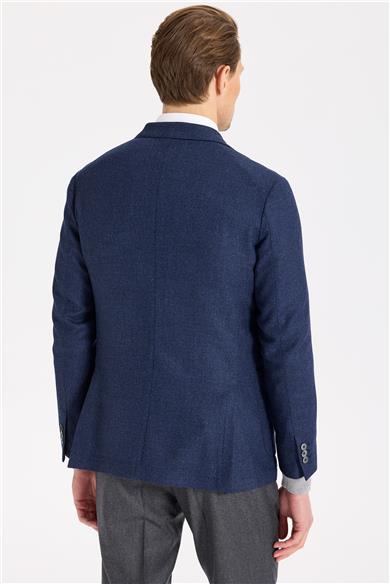 Lacivert Yün İpek Ceket