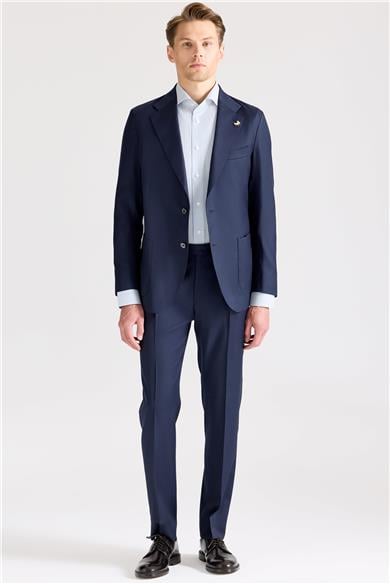 Lacivert Yün İpek Takım Elbise