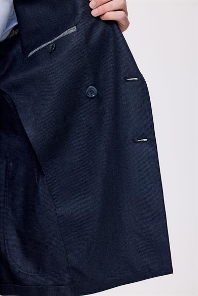 Lacivert Yün Kruvaze Takım Elbise