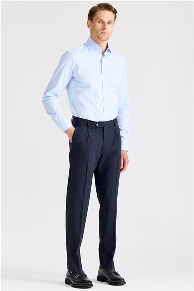 Lacivert Yün Pantolon