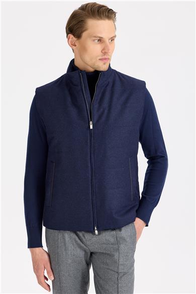 Lacivert Yün Yelek