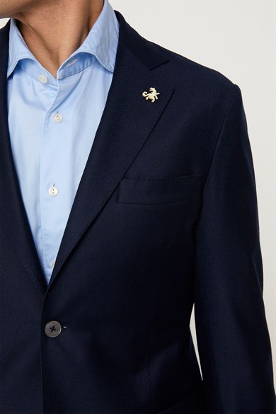 Navy Blue Wool Zero Gravity Mens Suit