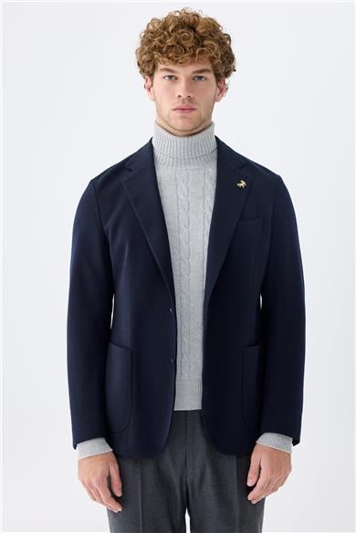 Lacivert Zero Gravity Yün Ceket 