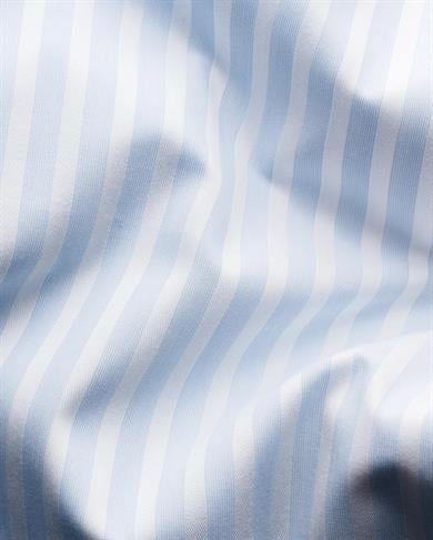 Mavi Beyaz Çizgili Elevated Pique Gömlek