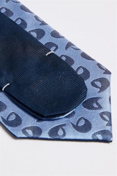 Mavi Çift Taraflı İpek Kravat