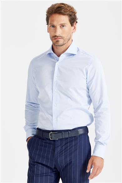 Mavi Klasik Pamuk Gömlek