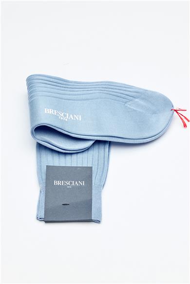 Mavi Merserize Pamuk Çorap