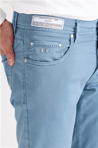 Mavi Pamuk Chino Pantolon