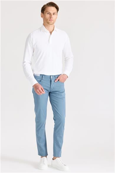 Mavi Pamuk Chino Pantolon