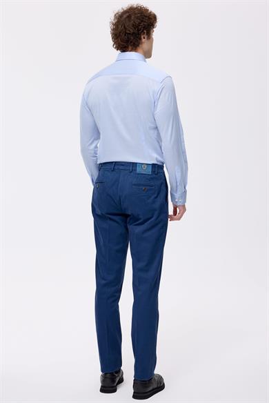 Mavi Pamuk Kaşmir Chino Pantolon