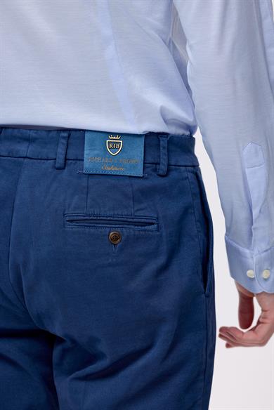 Mavi Pamuk Kaşmir Chino Pantolon