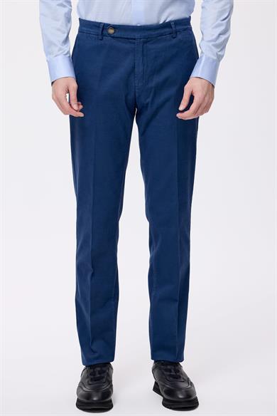 Mavi Pamuk Kaşmir Chino Pantolon