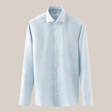 Mavi Pamuk Kaşmir İpek Gömlek