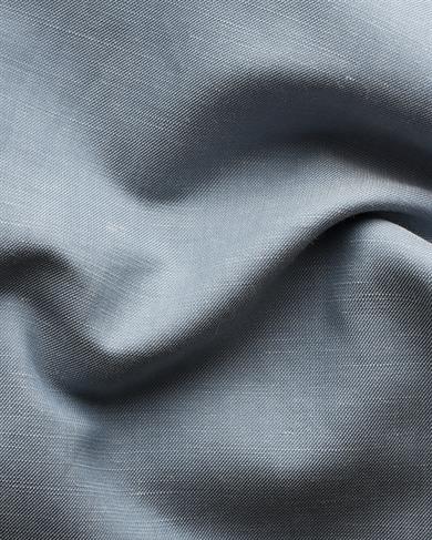 Mavi Pamuk Keten İpek Gömlek 