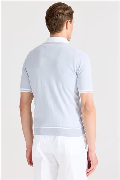 Mavi Polo Yaka Pamuk Triko