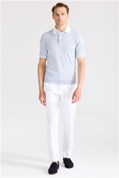 Mavi Polo Yaka Pamuk Triko
