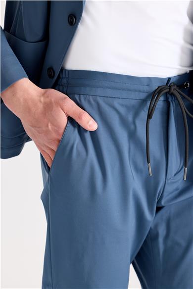 Mavi Teknik Kumaş Takım Ebise