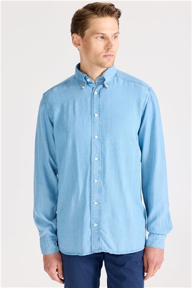 Mavi Tencel Denim Gömlek