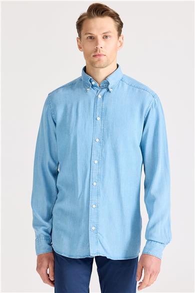 Mavi Tencel Denim Gömlek