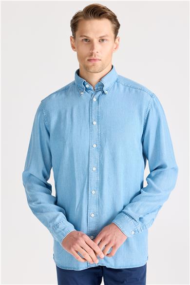 Mavi Tencel Denim Gömlek