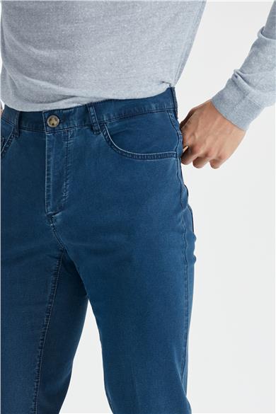 Antrasit Mavi Tencel Kumaş Pantolon