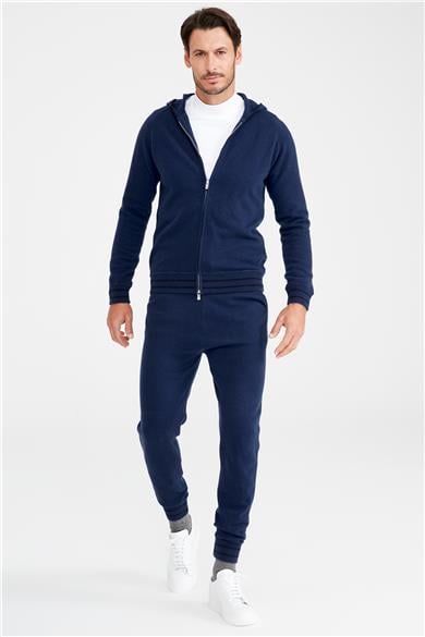 Mavi Yün Kaşmir Eşofman Takımı