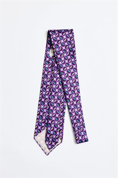 Mor Astarsız 3 Fold İpek Kravat