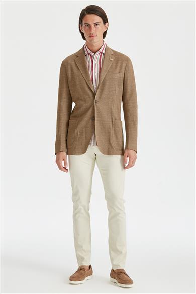 Olive Yeşil Keten Ceket