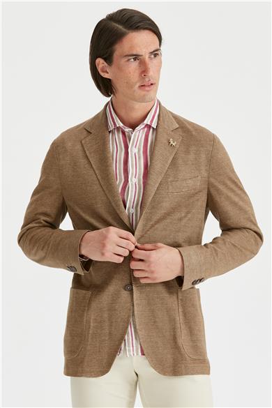 Olive Yeşil Keten Ceket