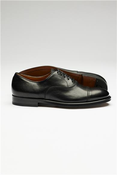 Siyah Bağcıklı Klasik Deri Ayakkabı