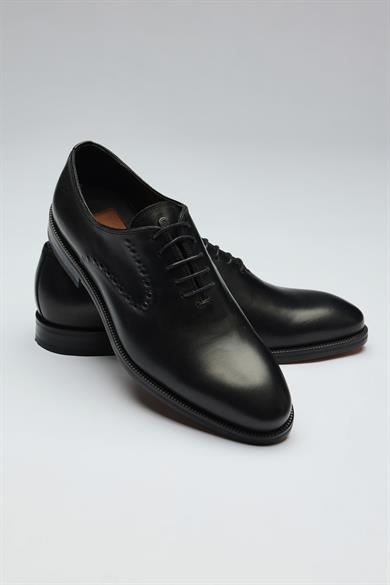 Siyah Bağcıklı Klasik Deri Ayakkabı