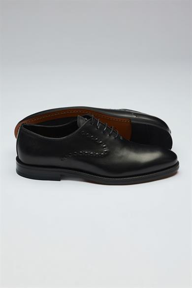 Siyah Bağcıklı Klasik Deri Ayakkabı
