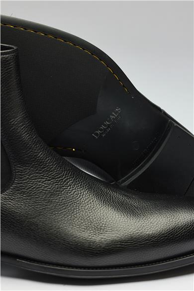 Siyah Bantlı Deri Bot