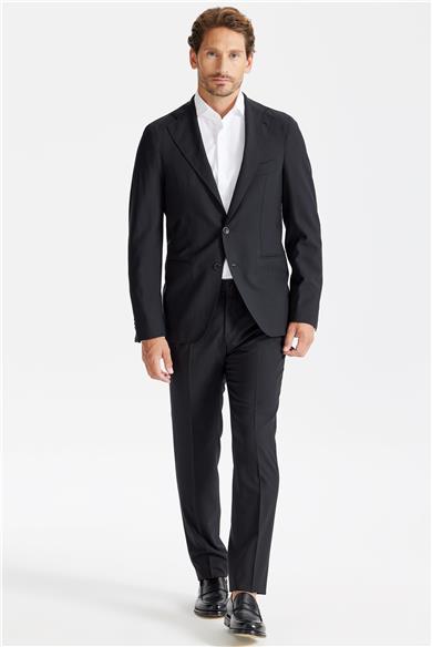 Siyah Çizgili YünTakım Elbise