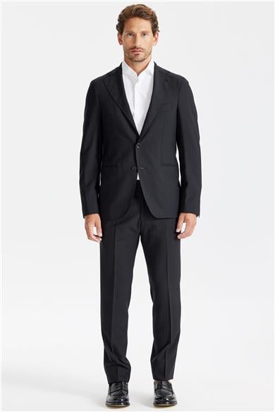 Siyah Çizgili YünTakım Elbise