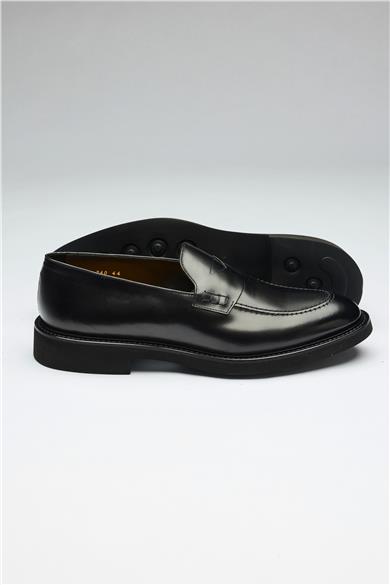 Siyah Deri Loafer