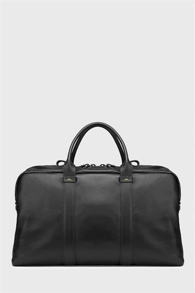 Siyah Deri Seyahat Çantası