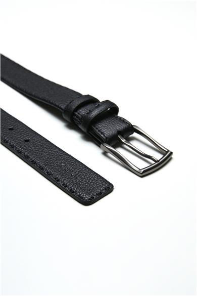 Siyah Dikişli Deri Kemer