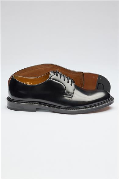 Siyah Bağcıklı Deri Ayakkabı