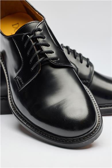 Siyah Bağcıklı Deri Ayakkabı