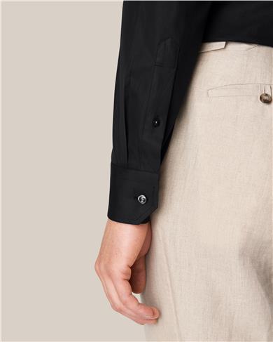 Siyah Klasik Pamuk Gömlek