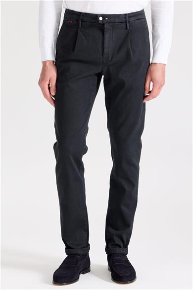 Siyah Pamuk Chino Pantolon