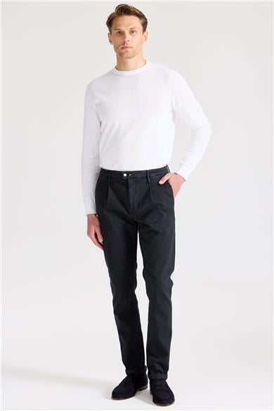Siyah Pamuk Chino Pantolon